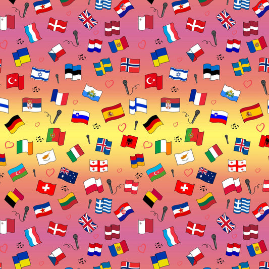 Euro Print Design Fabric - Multi