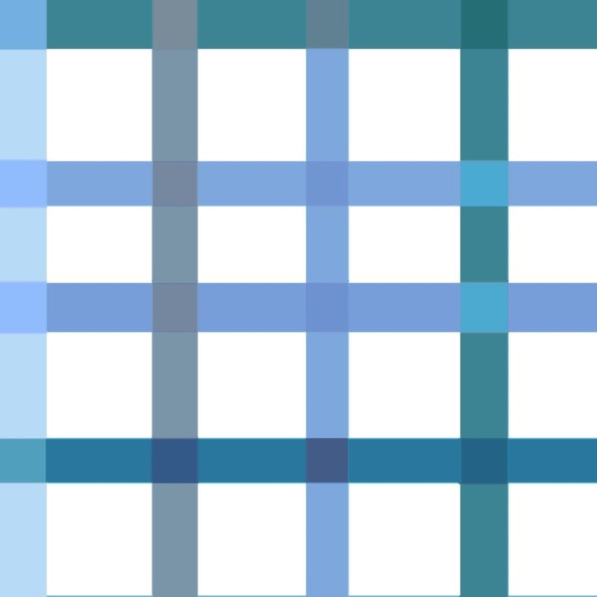 Gingham Design Fabric - Blues