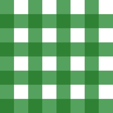 Gingham Design Fabric - Green
